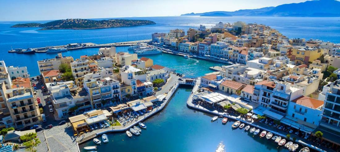 Stunning Seaview Town Apartment Agios Nikolaos Esterno foto