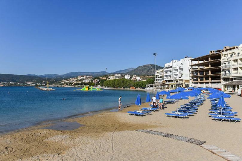 Stunning Seaview Town Apartment Agios Nikolaos Esterno foto