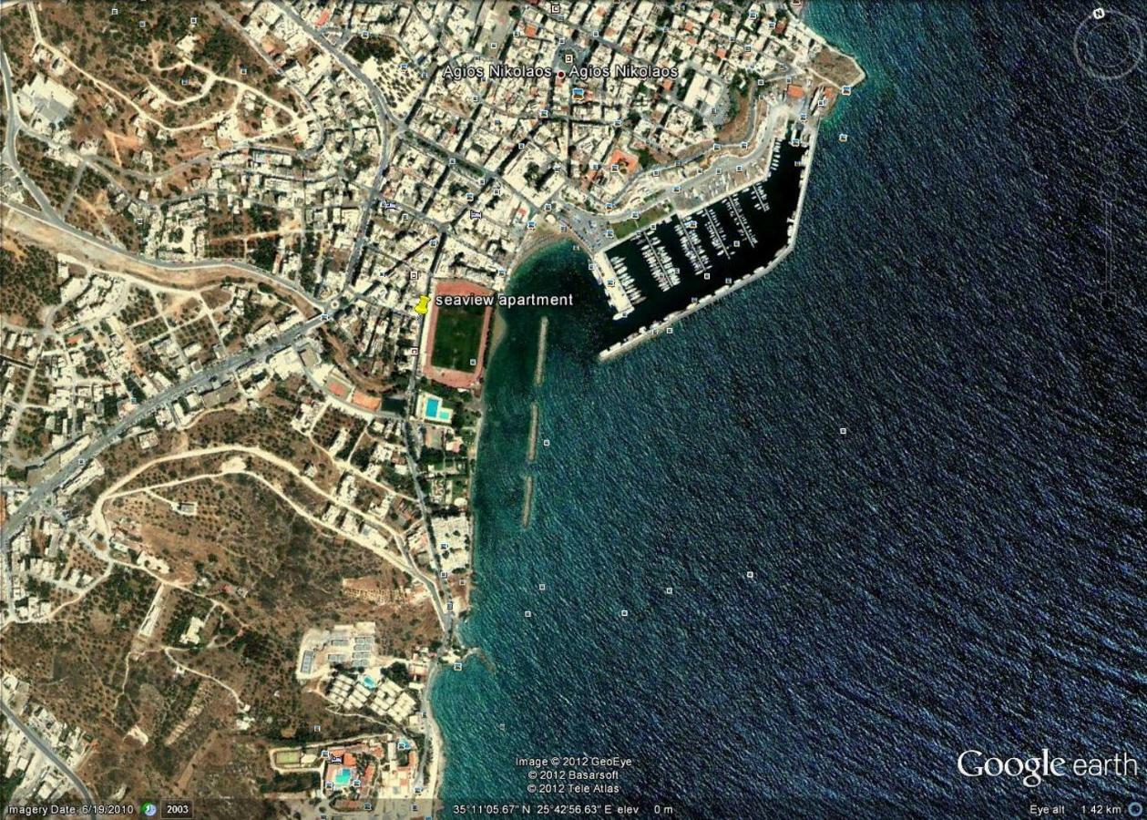 Stunning Seaview Town Apartment Agios Nikolaos Esterno foto
